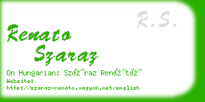 renato szaraz business card